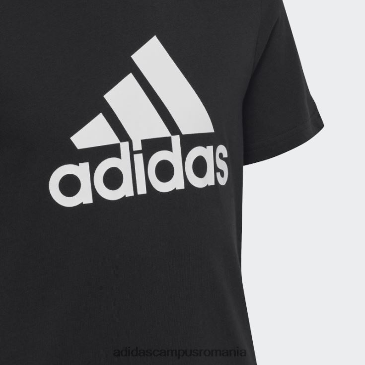 adidas campus romania tricou subțire din bumbac cu logo mare negru essentials copii alb negru J266N218550