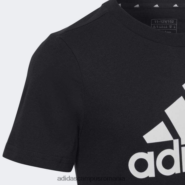 adidas campus romania tricou subțire din bumbac cu logo mare negru essentials copii alb negru J266N218550
