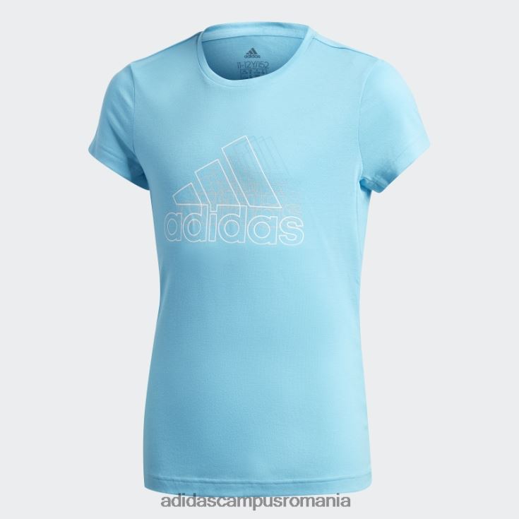 adidas campus romania tricou up2mv aeroready adidas cyan copii cyan/alb J266N219284
