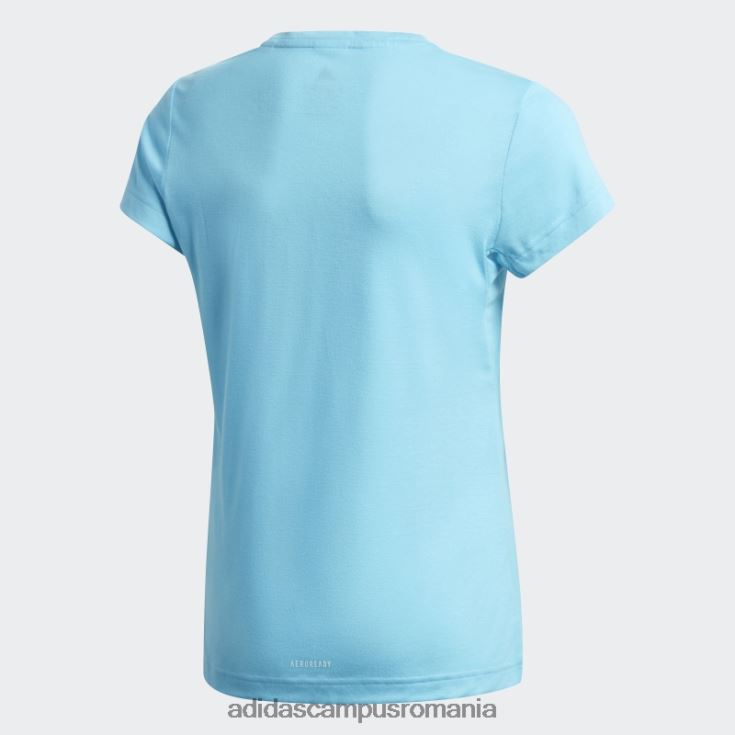 adidas campus romania tricou up2mv aeroready adidas cyan copii cyan/alb J266N219284