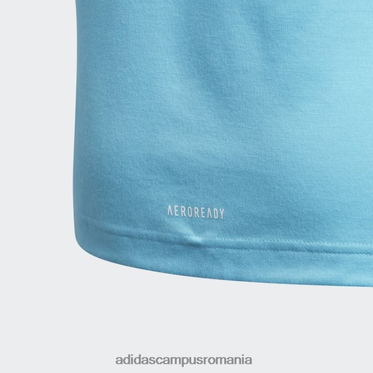 adidas campus romania tricou up2mv aeroready adidas cyan copii cyan/alb J266N219284