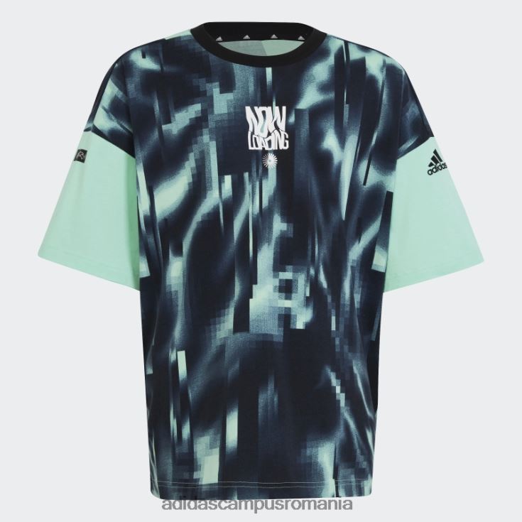 adidas campus romania tricou verde cu imprimeu arkd3 copii verde albastru J266N211849