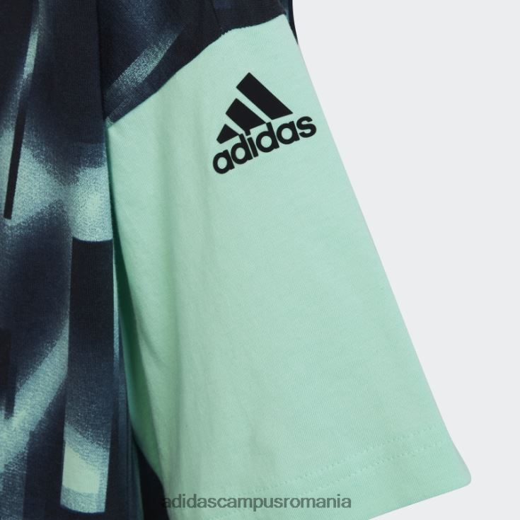 adidas campus romania tricou verde cu imprimeu arkd3 copii verde albastru J266N211849