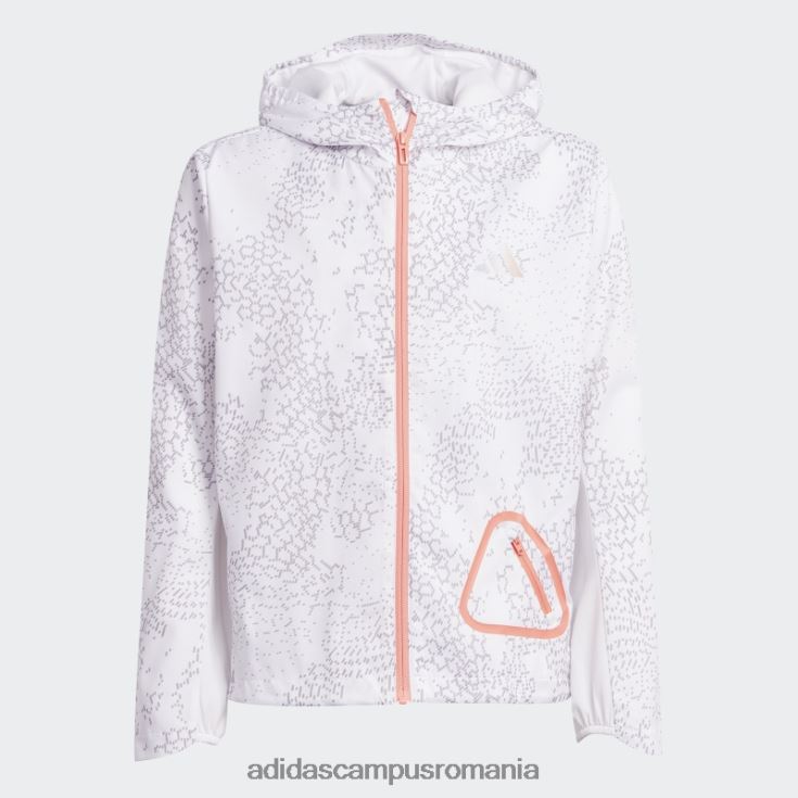 adidas campus romania vânt argintiu.rdy jachetă de vânt fierbinte copii alb/gri/argintiu J266N211618