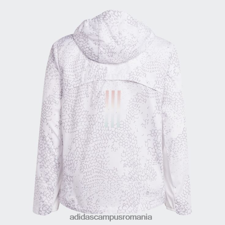 adidas campus romania vânt argintiu.rdy jachetă de vânt fierbinte copii alb/gri/argintiu J266N211618