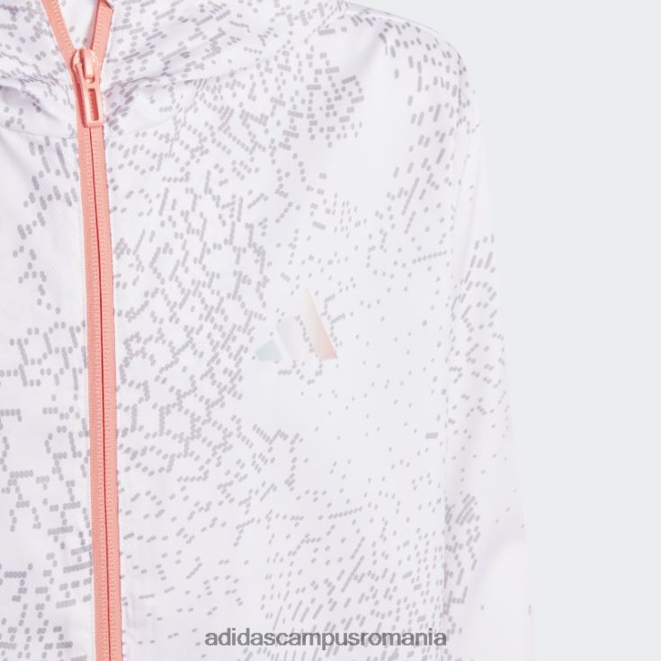 adidas campus romania vânt argintiu.rdy jachetă de vânt fierbinte copii alb/gri/argintiu J266N211618