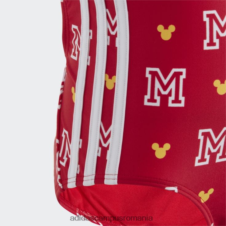 adidas campus romania x disney mickey mouse monogram costum de baie stacojiu copii stacojiu/alb J266N219158