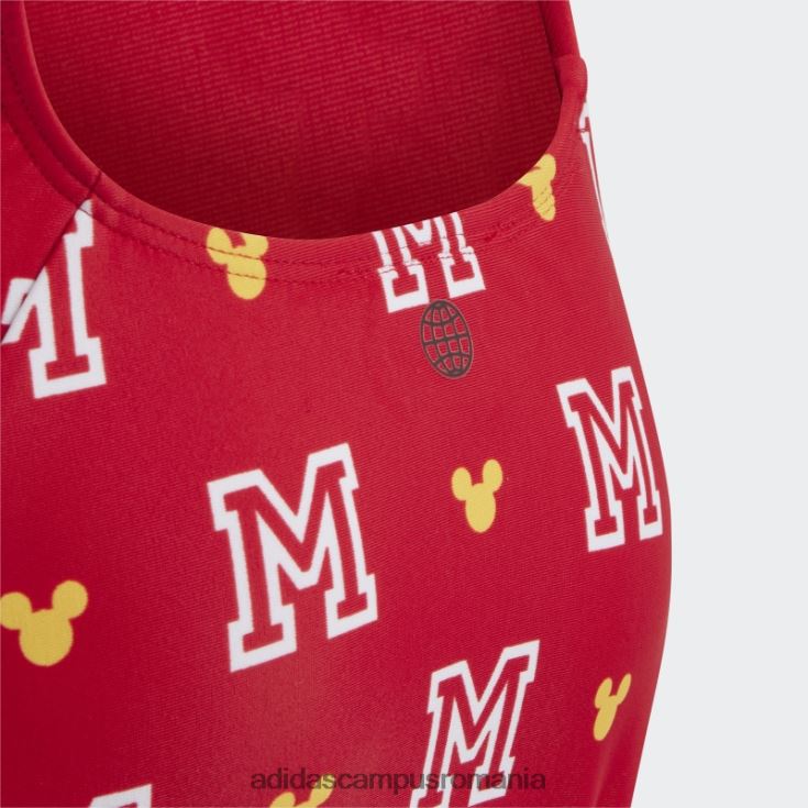 adidas campus romania x disney mickey mouse monogram costum de baie stacojiu copii stacojiu/alb J266N219158