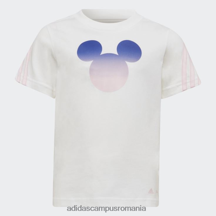 adidas campus romania x disney mickey mouse set de vara moda alb copii alb/roz J266N23434