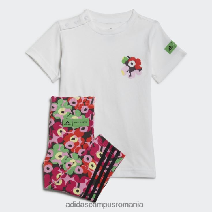 adidas campus romania x marimekko set colanti de vara fashion white copii alb/magenta real J266N219256