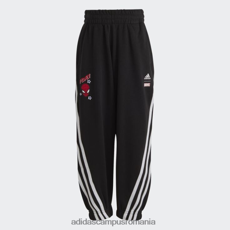 adidas campus romania x marvel spider-man joggeri negri copii alb negru J266N218557