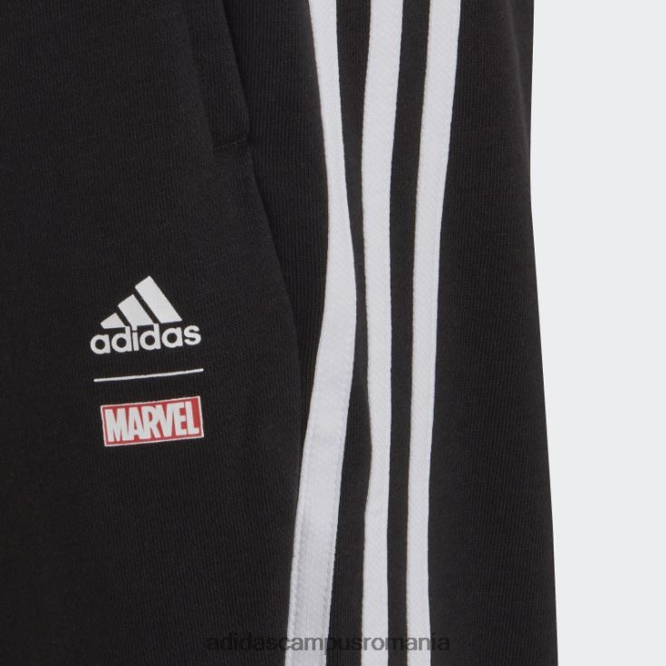 adidas campus romania x marvel spider-man joggeri negri copii alb negru J266N218557