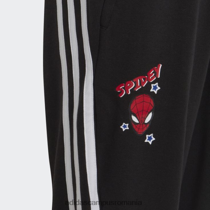 adidas campus romania x marvel spider-man joggeri negri copii alb negru J266N218557