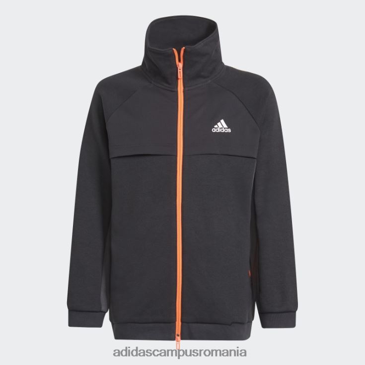 adidas campus romania xfg, buzunar cu fermoar, negru copii alb negru J266N219010