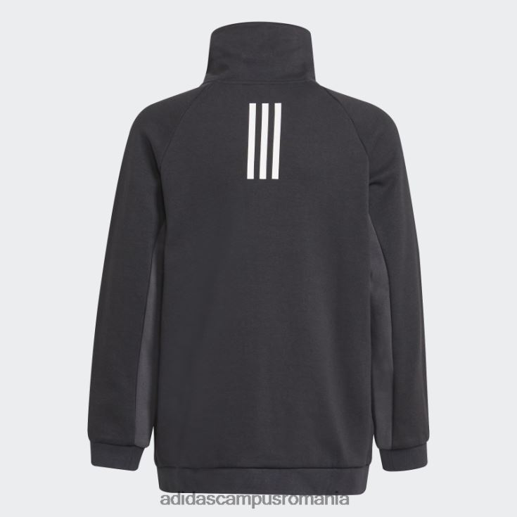 adidas campus romania xfg, buzunar cu fermoar, negru copii alb negru J266N219010