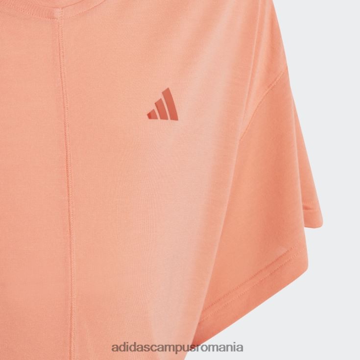 adidas campus romania yoga aeroready loose tee coral copii coral J266N212085