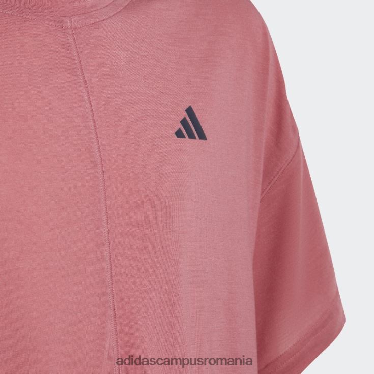 adidas campus romania yoga aeroready loose tee roz copii roz J266N212133