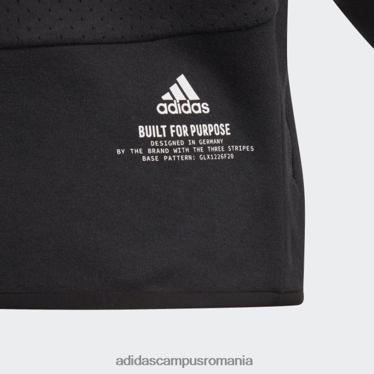 adidas campus romania z.n.e. hanorac largi cu fermoar complet negru de modă copii alb negru J266N219269