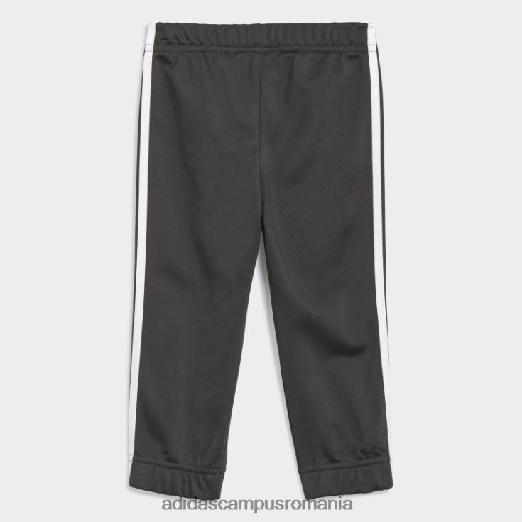 adidas campus romania Trening negru din tricot cu 3 dungi copii alb negru J266N211981