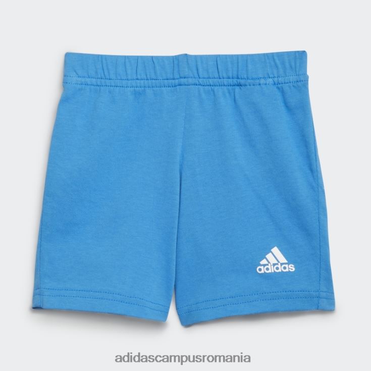 adidas campus romania set de tricou și pantaloni scurți gri mediu copii gri/albastru mediu J266N211896