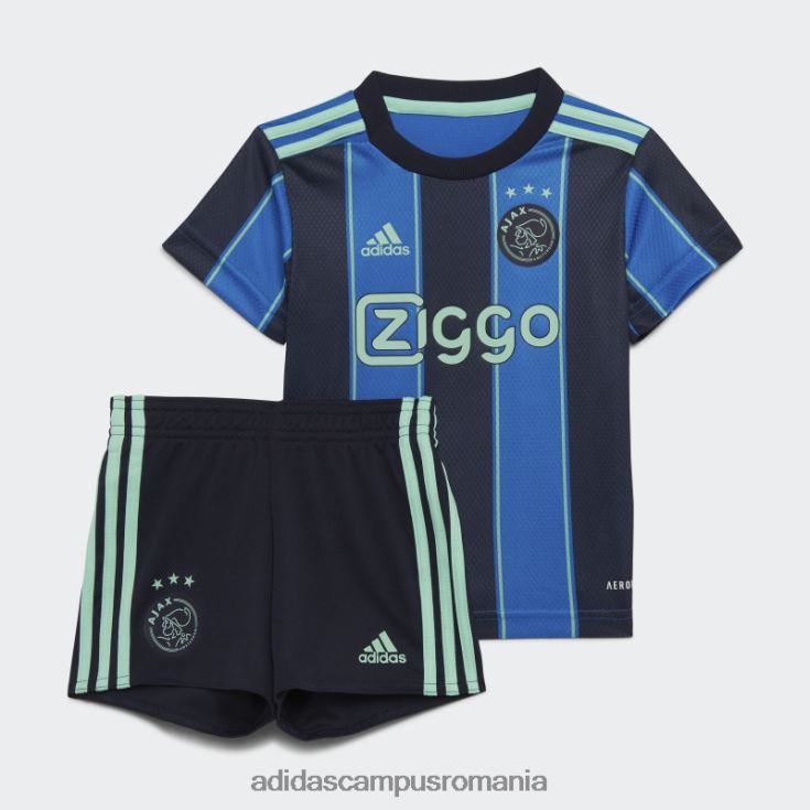 adidas campus romania ajax amsterdam 21/22 deplasare kit pentru bebeluși albastru strălucitor adidas copii strălucire albastru/cerneală J266N218960