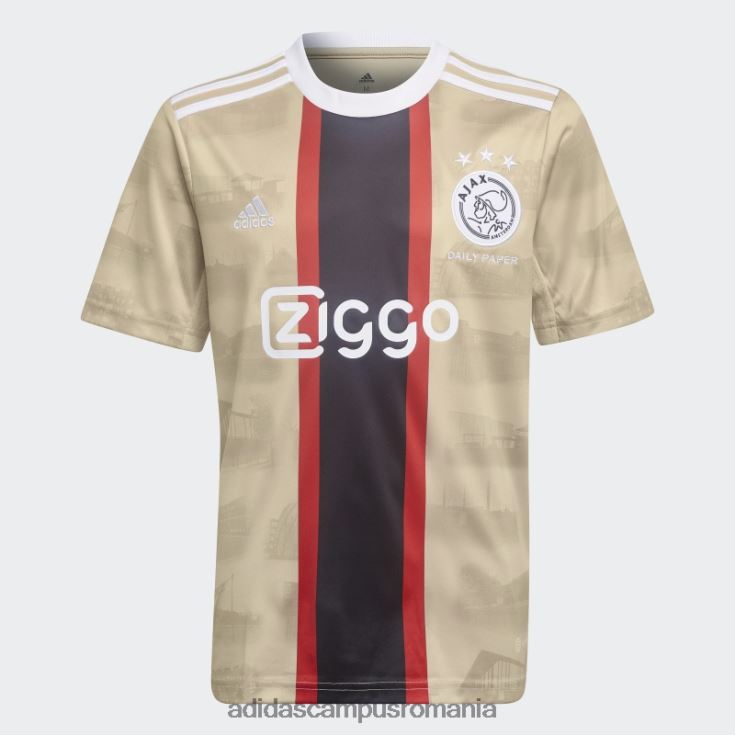 adidas campus romania ajax amsterdam x daily paper 22/23 tricou alb copii savana/alb J266N218625