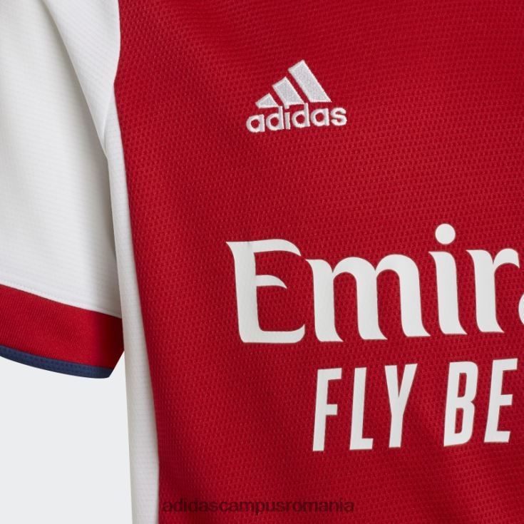 adidas campus romania arsenal 21/22 tricou acasă alb copii alb/stacojiu J266N23800