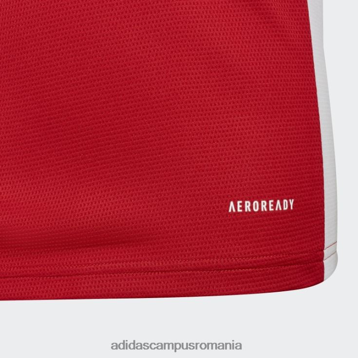 adidas campus romania arsenal 21/22 tricou acasă alb copii alb/stacojiu J266N23800