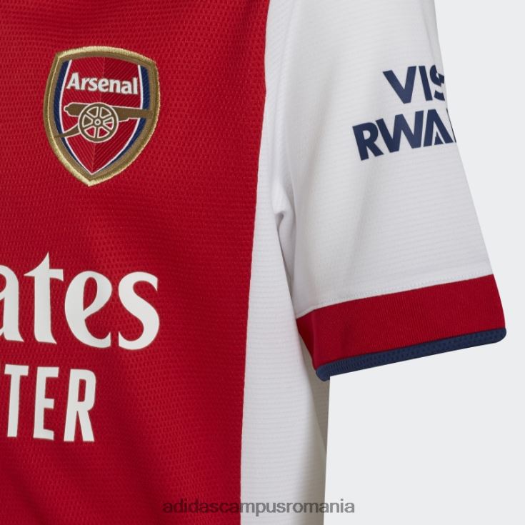 adidas campus romania arsenal 21/22 tricou acasă alb copii alb/stacojiu J266N23800