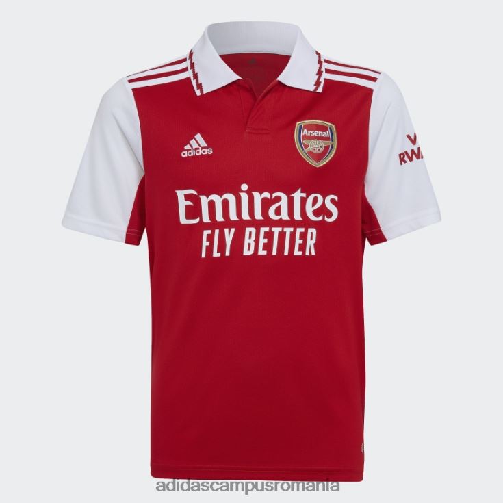 adidas campus romania arsenal 22/23 tricou acasă stacojiu copii stacojiu/alb J266N211971