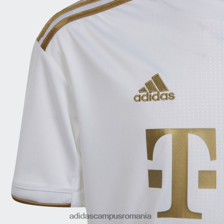 adidas campus romania fc bayern 22/23 deplasare tricou fotbal întunecat auriu moda copii alb/aur de fotbal închis J266N23406