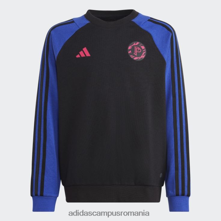adidas campus romania hanorac albastru pogba cu gât crew copii albastru/negru J266N218658