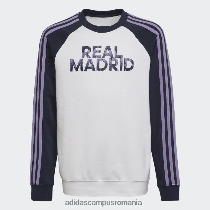adidas campus romania hanorac echipaj real madrid alb adidas copii alb/marin de noapte J266N219056