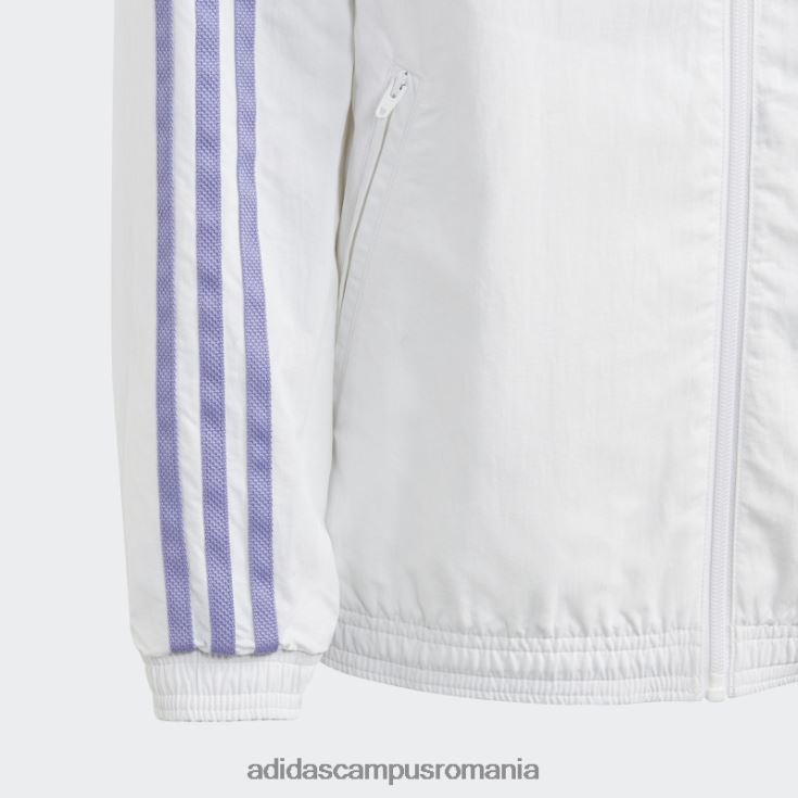 adidas campus romania jachetă albă cu imnul real madrid copii alb J266N218677