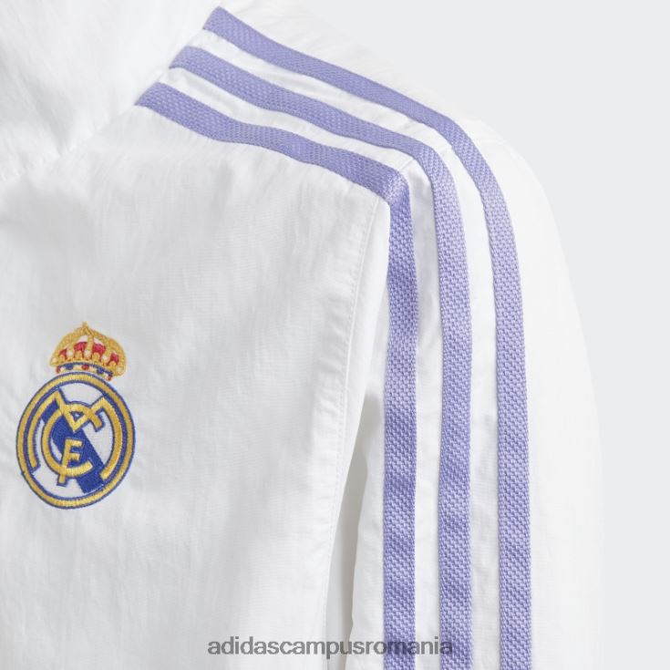 adidas campus romania jachetă albă cu imnul real madrid copii alb J266N218677