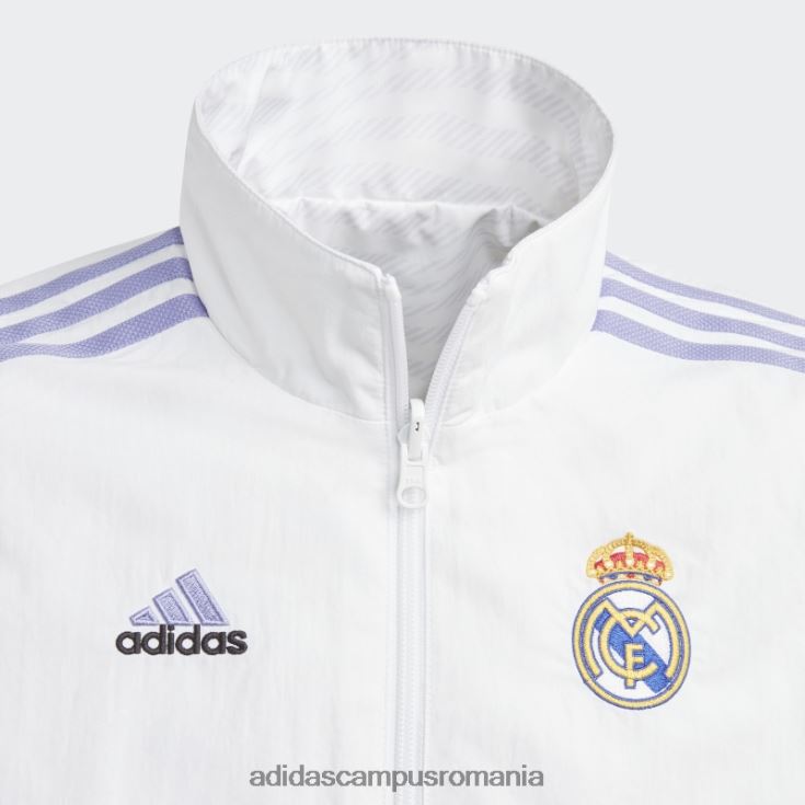 adidas campus romania jachetă albă cu imnul real madrid copii alb J266N218677