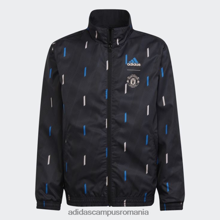 adidas campus romania jachetă neagră cu imnul manchester united copii negru J266N218406