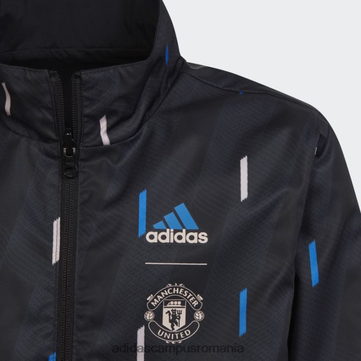 adidas campus romania jachetă neagră cu imnul manchester united copii negru J266N218406