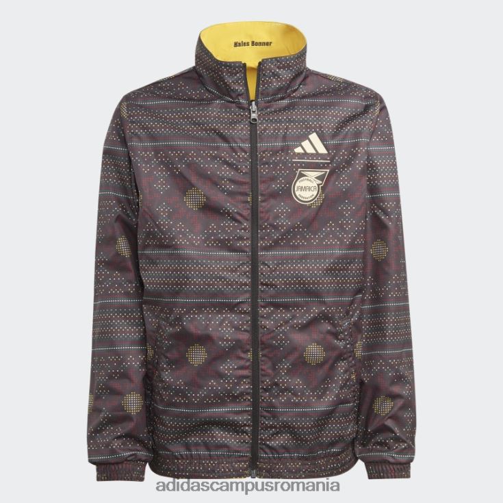 adidas campus romania jacheta imnul jamaica neagra copii auriu/negru J266N218620