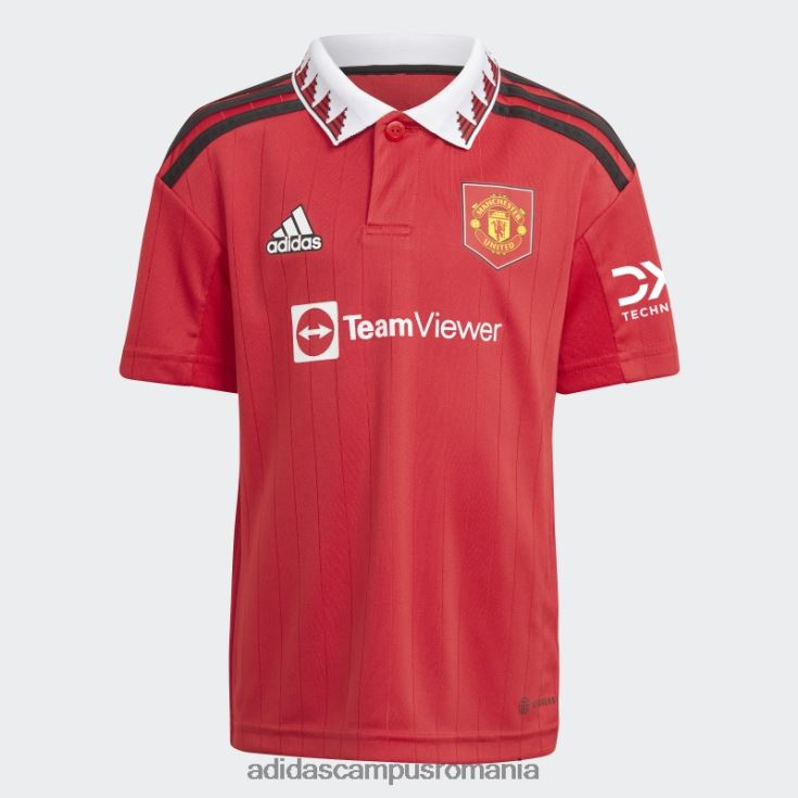 adidas campus romania mini kit home manchester united 22/23 alb copii roșu/alb real J266N218298