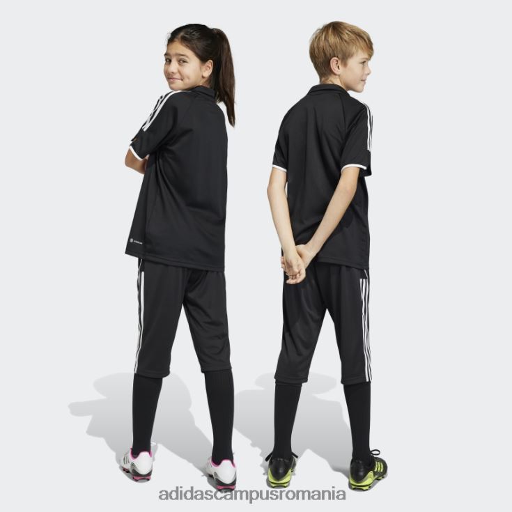 adidas campus romania pantaloni negri tiro 23 liga 3/4 eleganti copii negru J266N211734