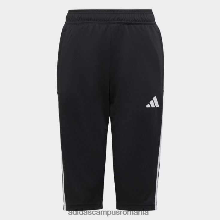 adidas campus romania pantaloni negri tiro 23 liga 3/4 eleganti copii negru J266N211734
