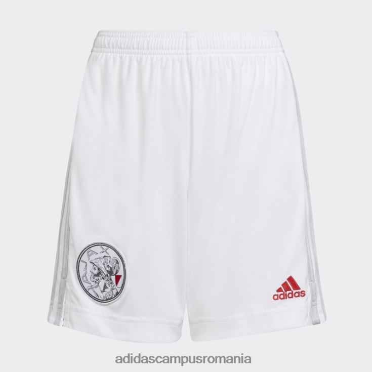 adidas campus romania pantaloni scurți acasă ajax amsterdam 21/22 alb copii Piatra Alba J266N219106