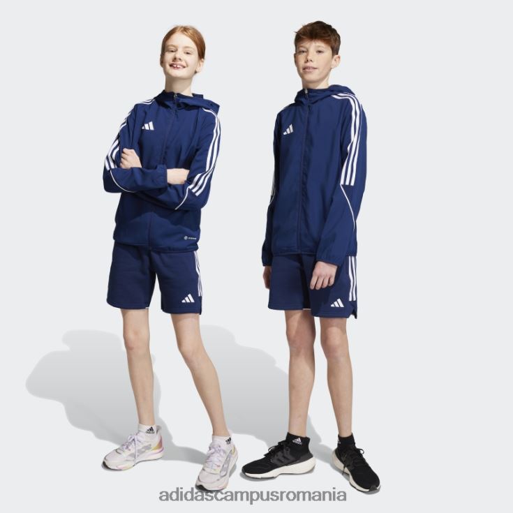 adidas campus romania pantaloni scurți de transpirație tiro 23, albastru bleumarin copii albastru marin J266N211764