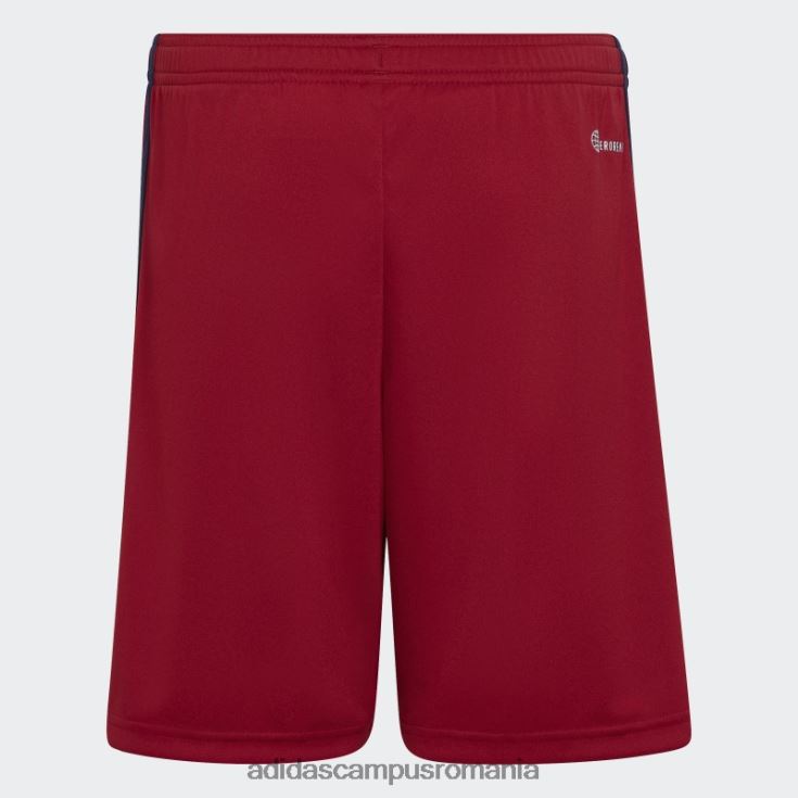 adidas campus romania pantaloni scurți victory red ajax amsterdam 22/23 deplasare copii roșu victorie J266N219066