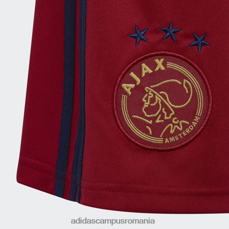 adidas campus romania pantaloni scurți victory red ajax amsterdam 22/23 deplasare copii roșu victorie J266N219066