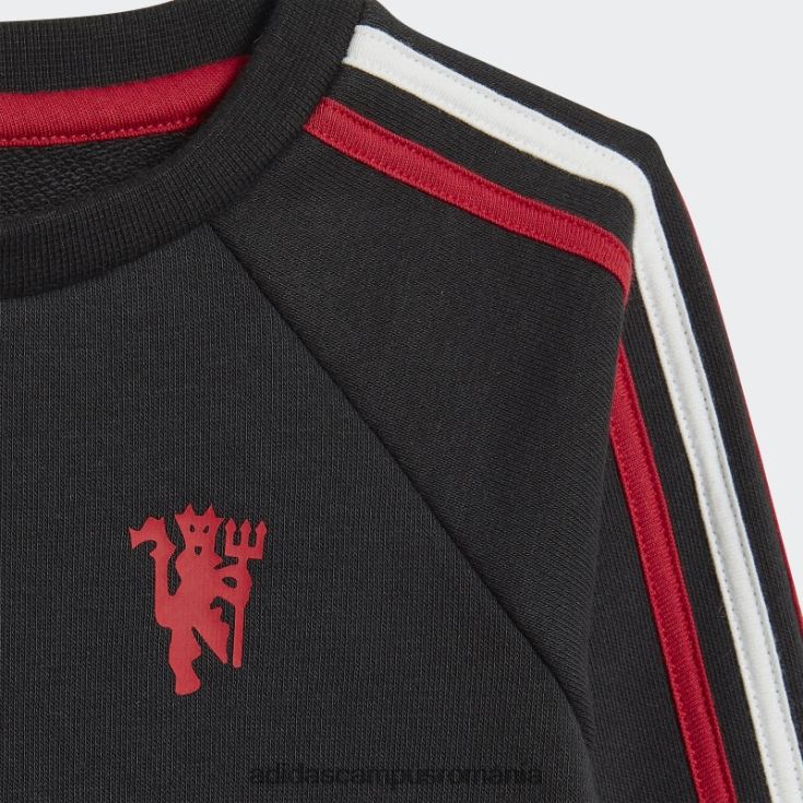 adidas campus romania set de jogging pentru bebelusi cu 3 dungi manchester united negru adidas copii negru J266N219068