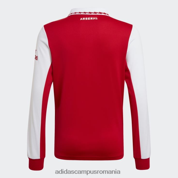 adidas campus romania tricou acasă cu mânecă lungă arsenal stacojiu 22/23 copii stacojiu/alb J266N219054