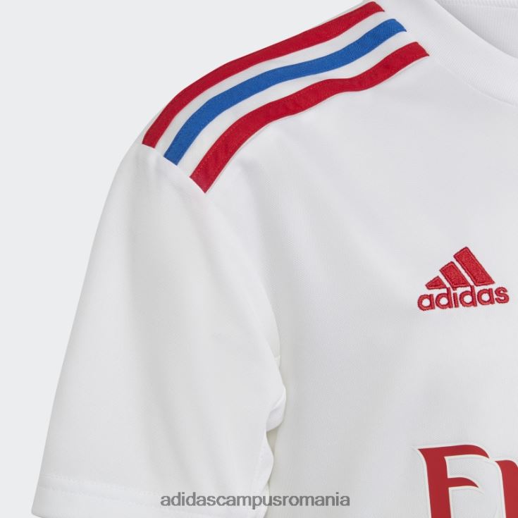 adidas campus romania tricou alb de acasă de la Olympique Lyonnais 22/23 elegant copii alb J266N218783