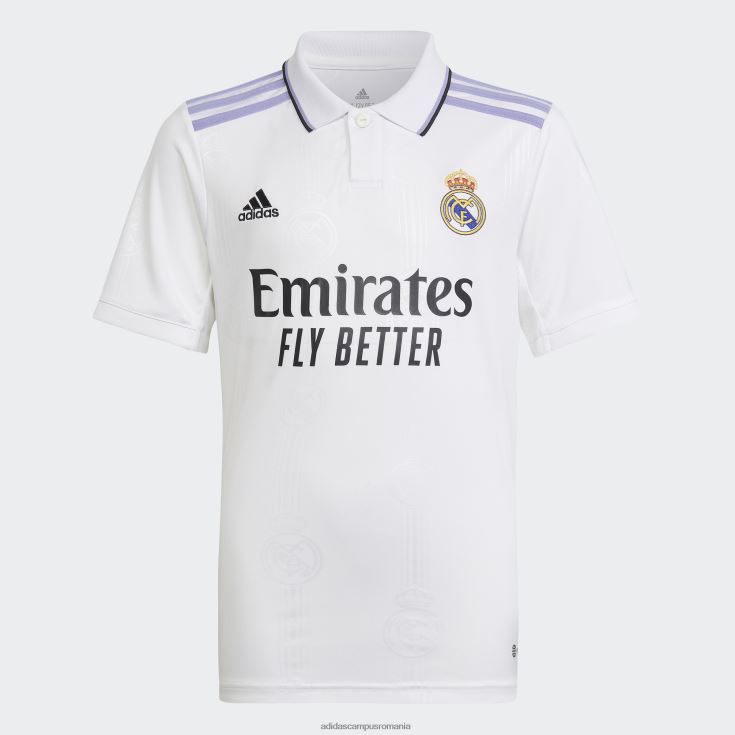 adidas campus romania tricou alb de acasă real madrid 22/23 copii alb J266N218304